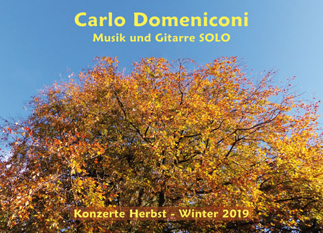 Carlo Domeniconi Solo Konzerte Herbst - Winter 2019