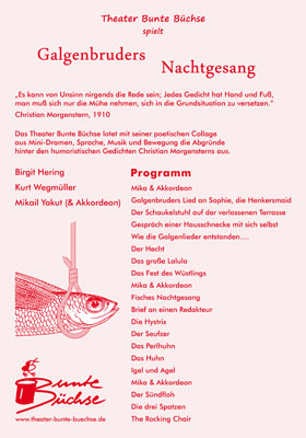 Galgenbruders Nachtgesang - Programm, März 2015