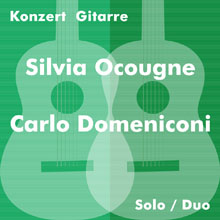Flyer: Silvia Ocougne und Carlo Domeniconi - Konzert Gitarre, Berlin, 30. Oktober 2015