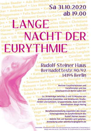 Lange Nacht der Eurythmie, Berlin, 31. Oktober 2020